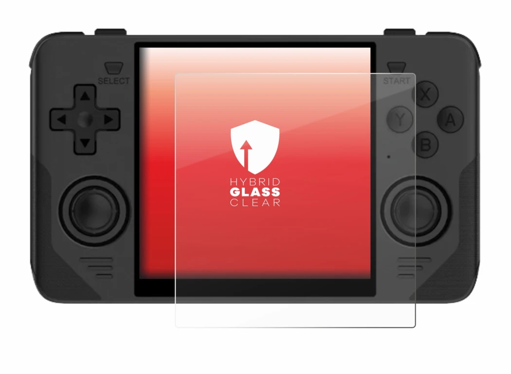 Imagen del dispositivo Powkiddy RGB30 con una amplia variedad de protectores de pantalla.