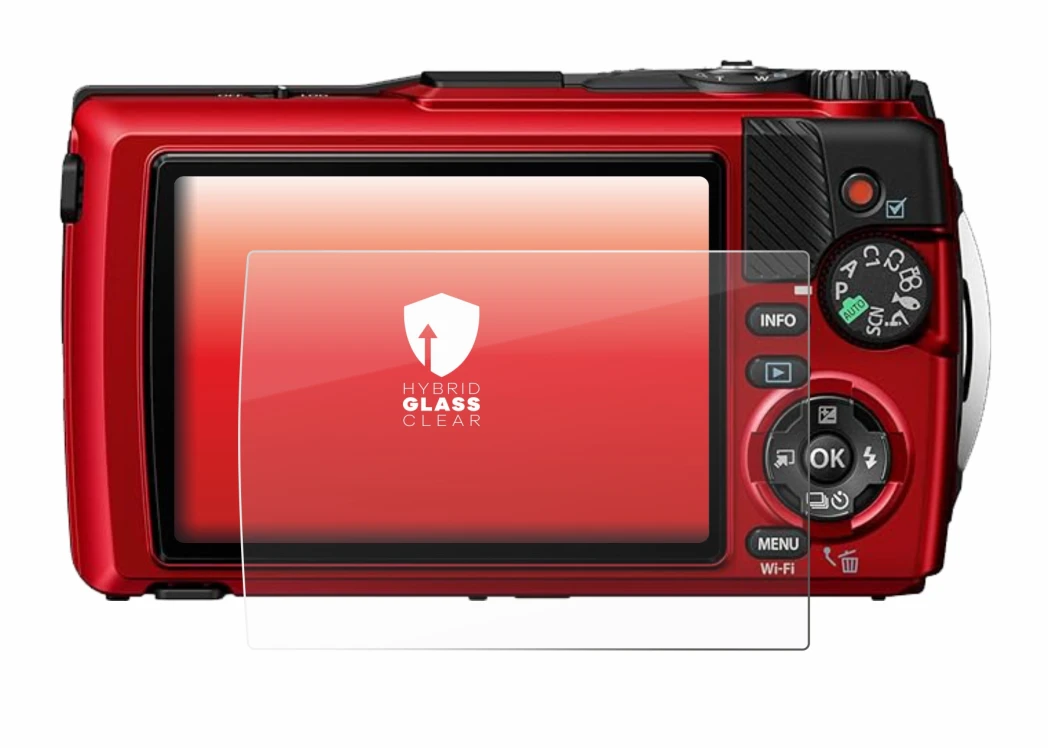 Imagen del dispositivo Olympus OM System Tough TG-7 con una amplia variedad de protectores de pantalla.