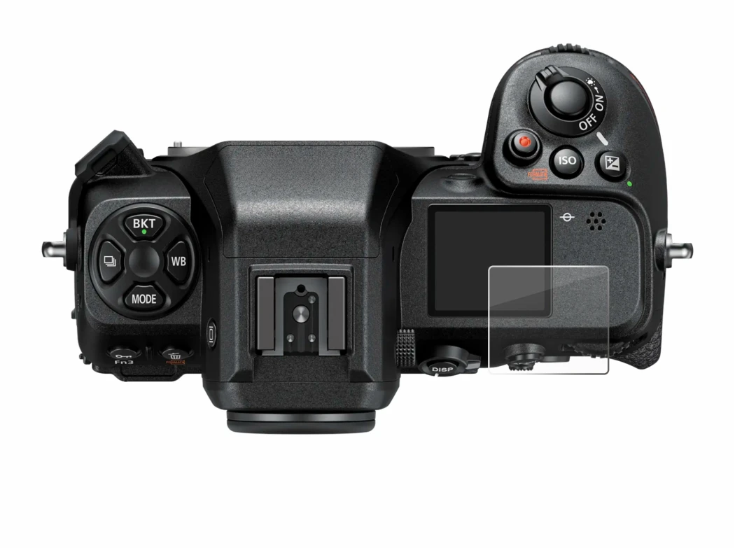 Imagen del dispositivo Nikon Z 8 (pantalla de hombro) con una amplia variedad de protectores de pantalla.