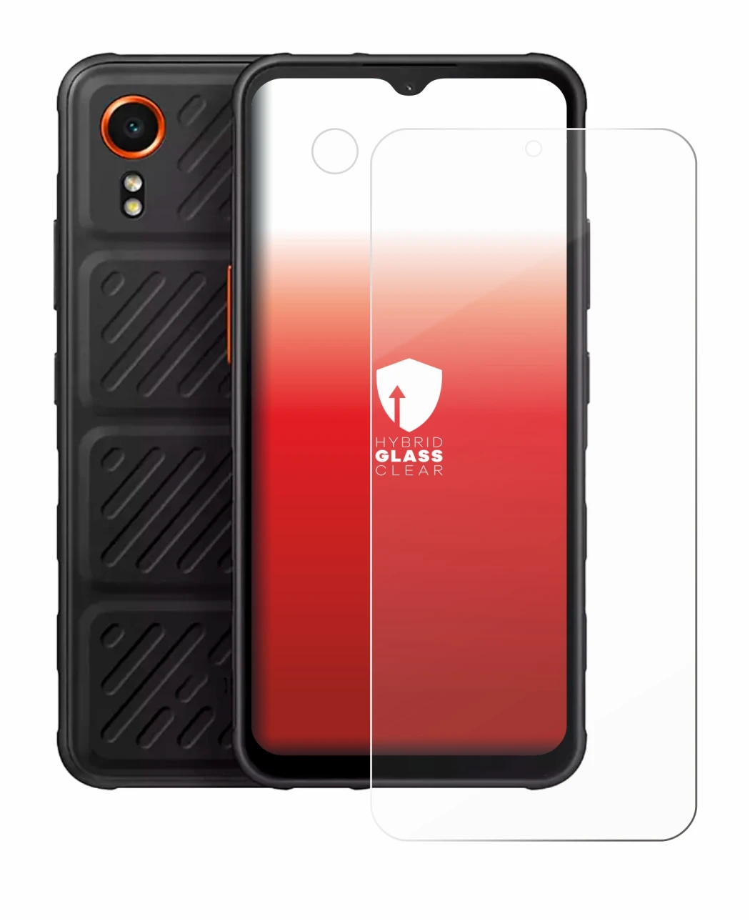 Imagen del dispositivo Samsung Galaxy XCover 7 (Frontal+Cámara) con una amplia variedad de protectores de pantalla.