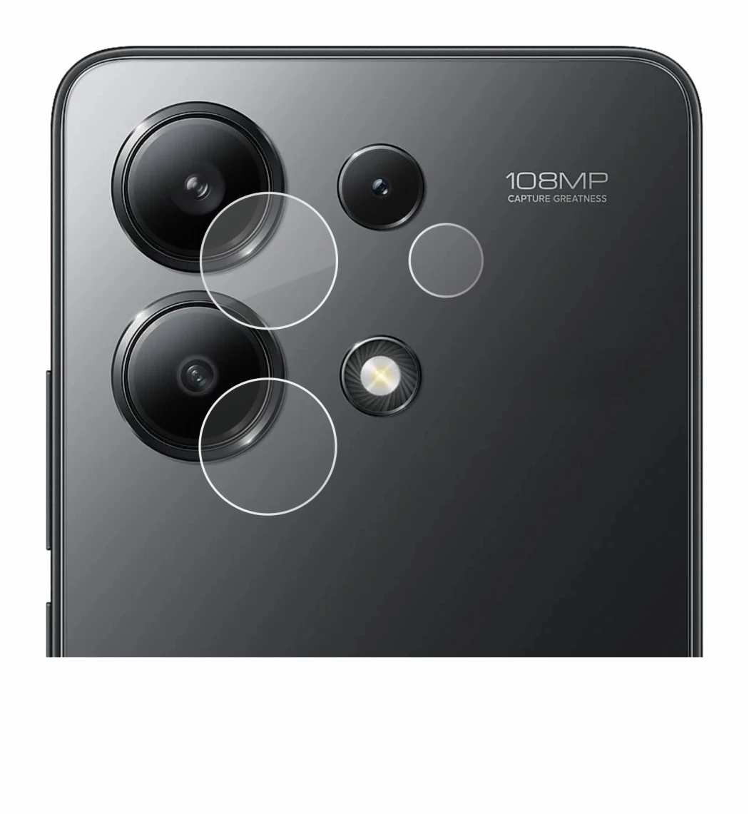 Imagen del dispositivo Xiaomi Redmi Note 13 (SÓLO Cámara) con una amplia variedad de protectores de pantalla.