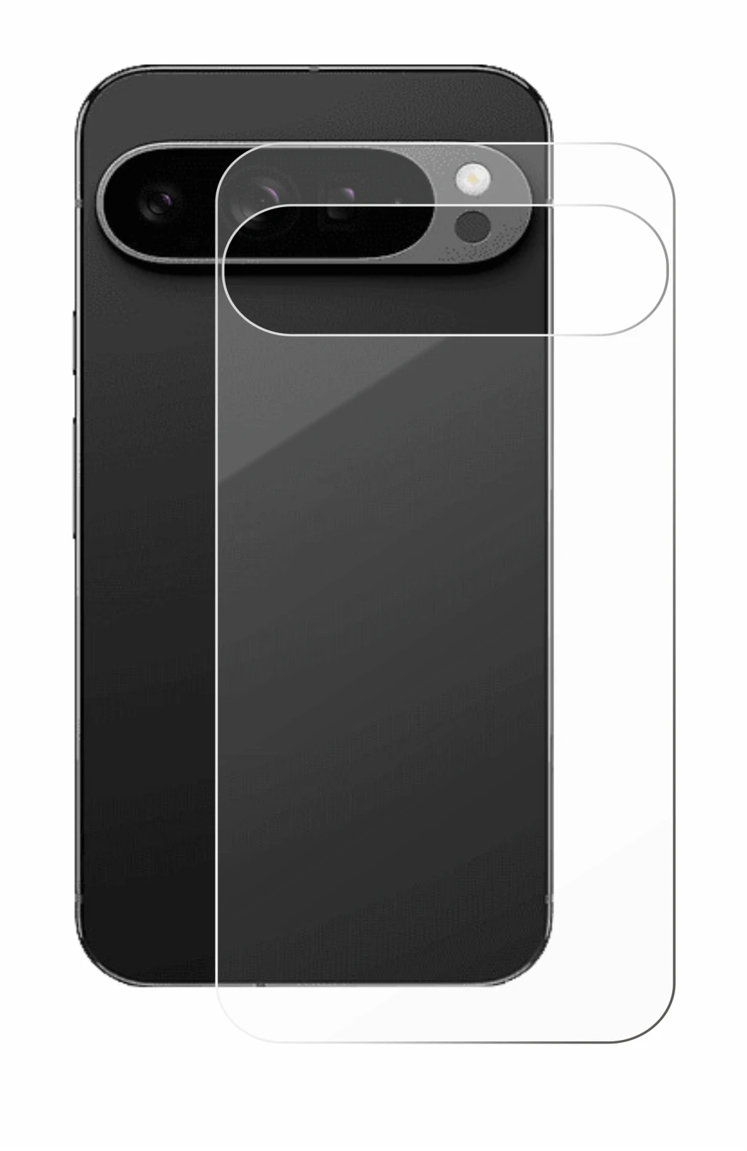 Imagen del dispositivo Google Pixel 9 Pro XL (Trasero) con una amplia variedad de protectores de pantalla.