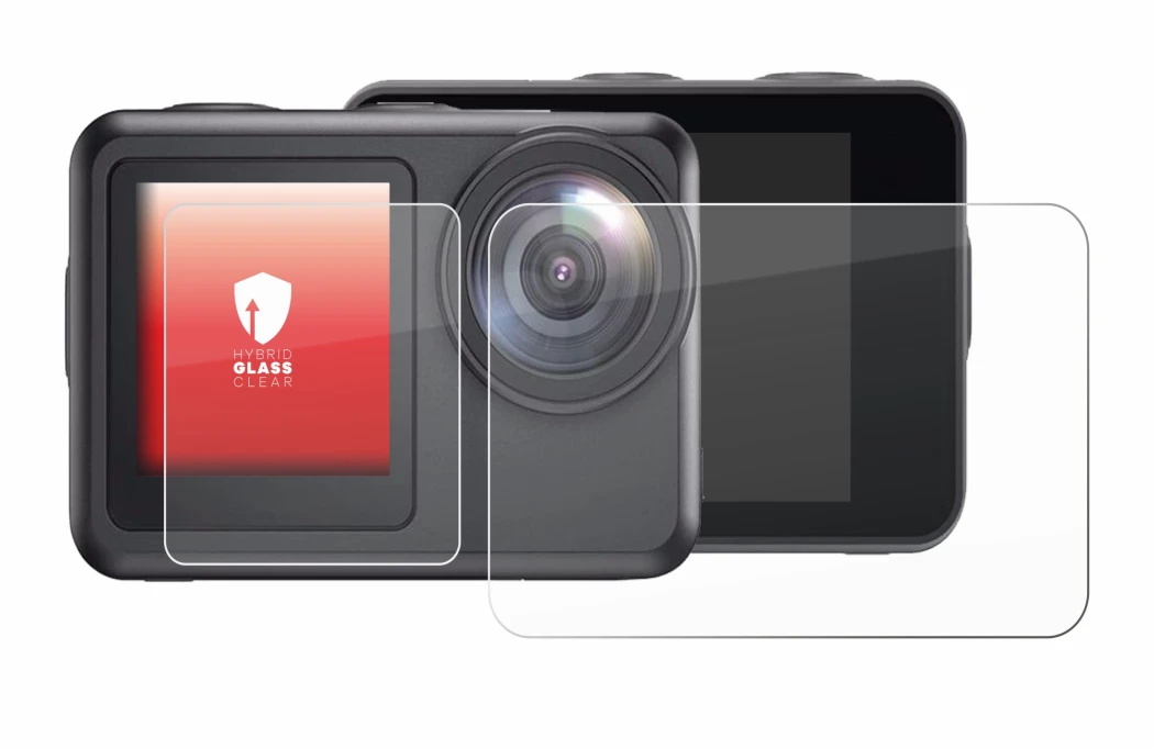 Imagen del dispositivo Akaso Brave 7 LE con una amplia variedad de protectores de pantalla.