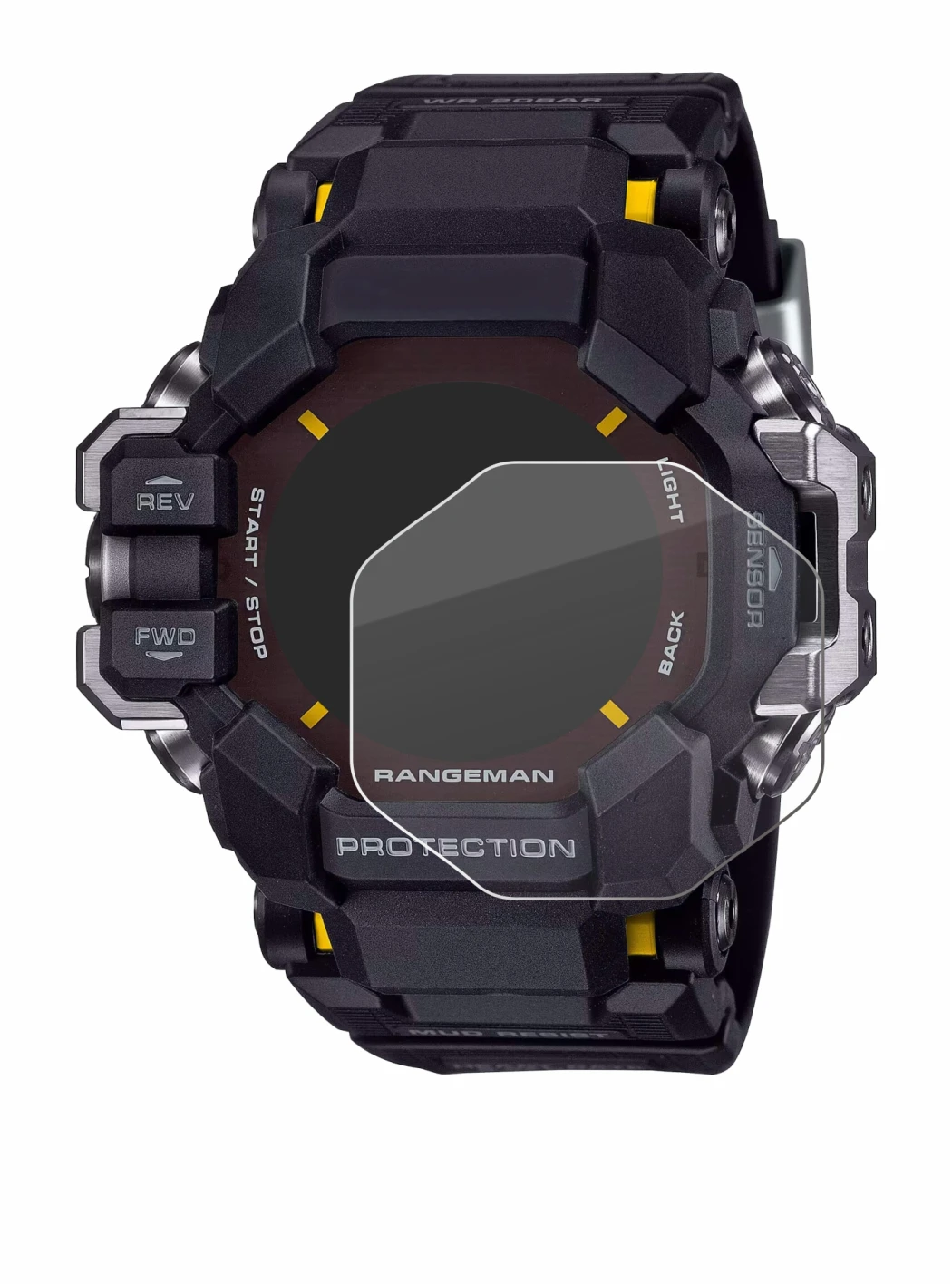 Imagen del dispositivo Casio G-Shock GPR-H 1000 con una amplia variedad de protectores de pantalla.