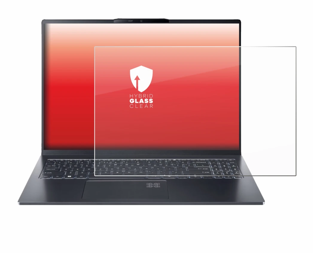 Imagen del dispositivo Acer Swift Go 16 AI con una amplia variedad de protectores de pantalla.