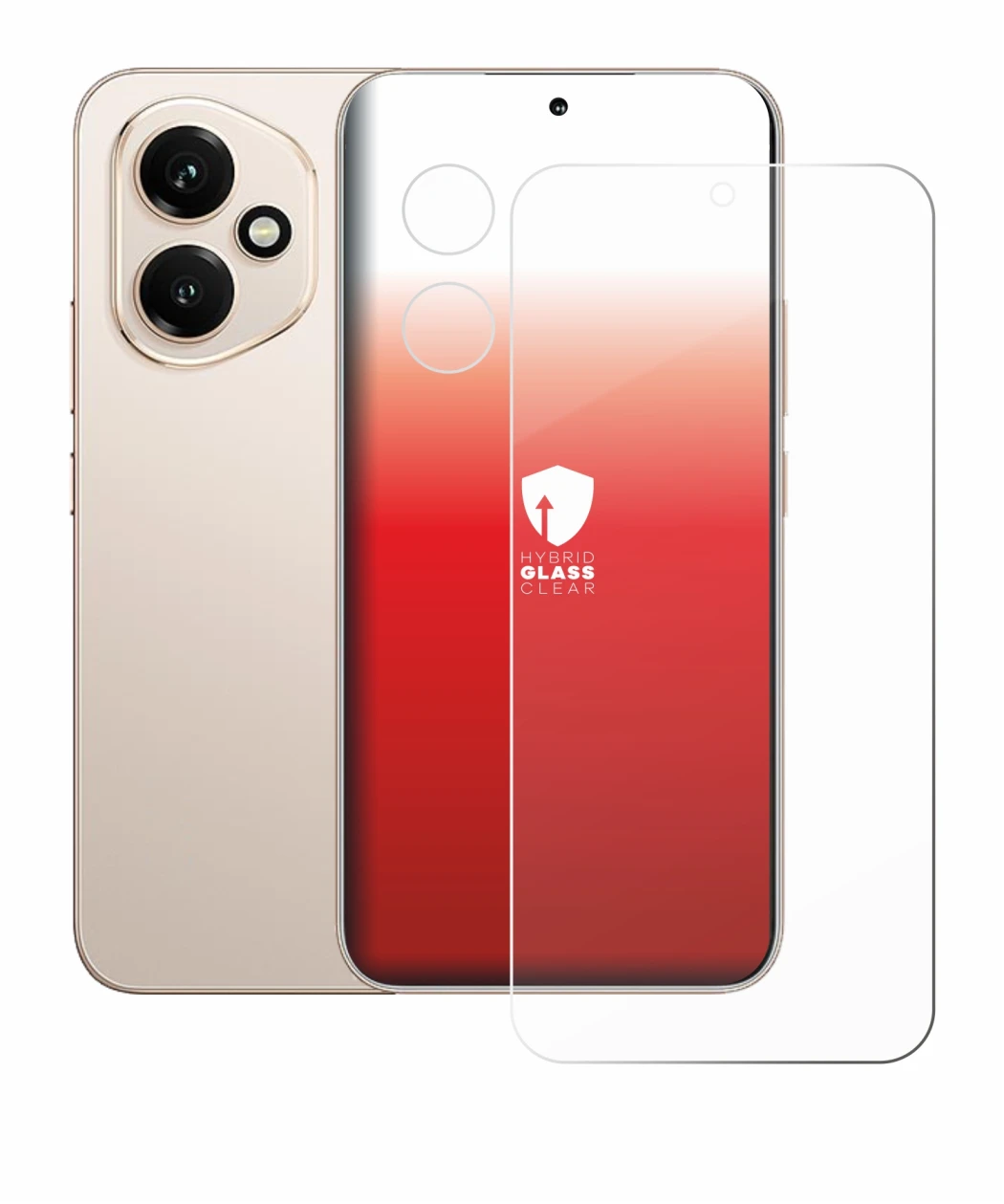 Imagen del dispositivo Honor 400 (Frontal+Cámara) con una amplia variedad de protectores de pantalla.