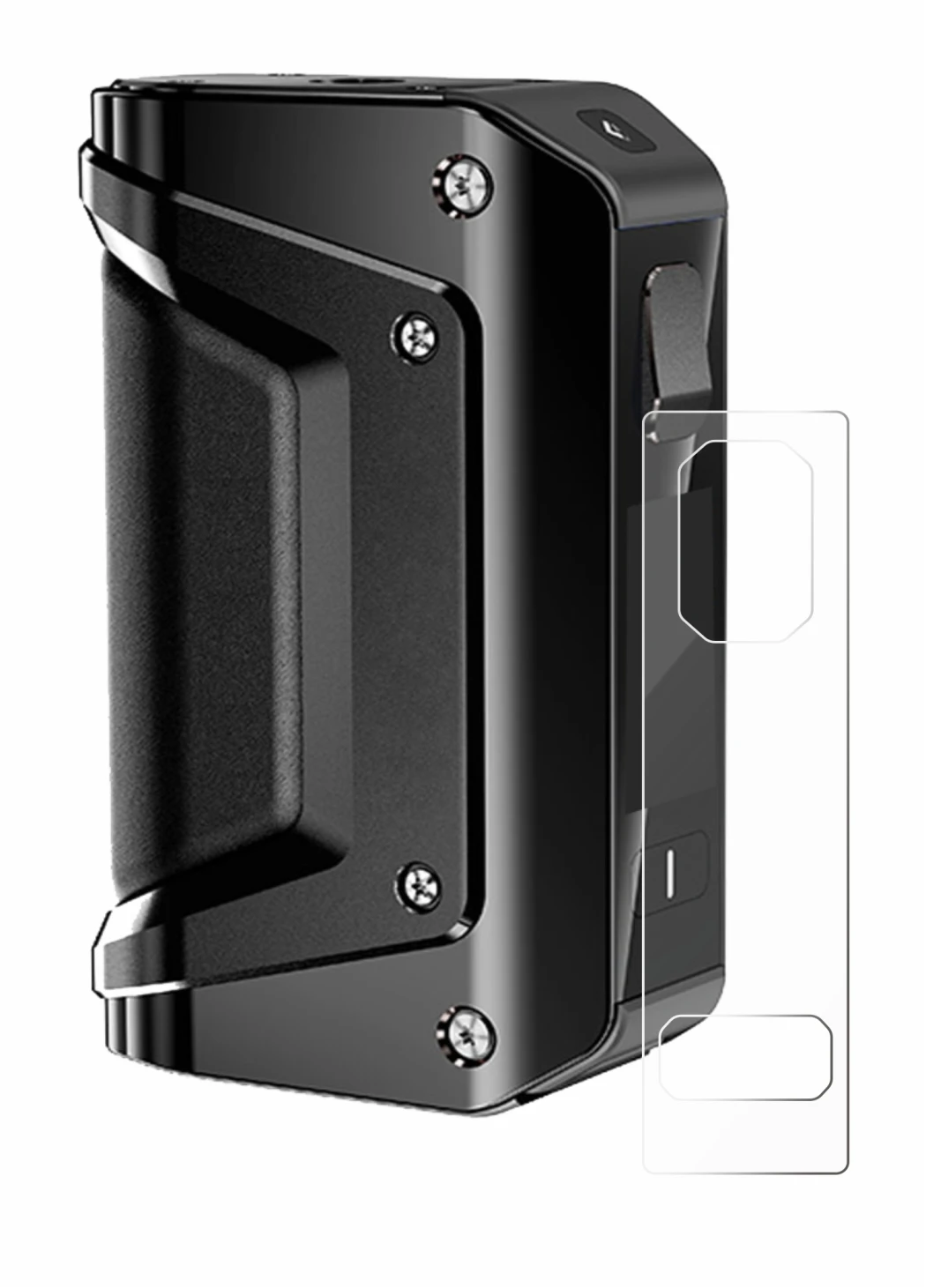 Imagen del dispositivo GeekVape Aegis Legend 3 con una amplia variedad de protectores de pantalla.
