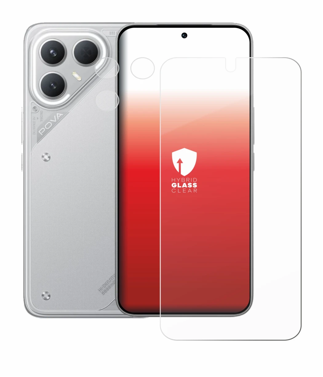 Imagen del dispositivo Tecno Pova 7 Pro (Frontal+Cámara) con una amplia variedad de protectores de pantalla.