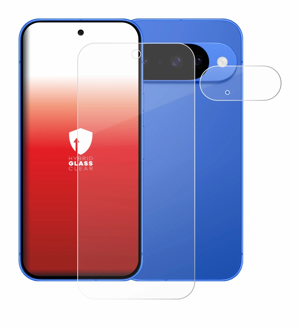 Imagen del dispositivo Google Pixel 10 (Frontal+Cámara) con una amplia variedad de protectores de pantalla.