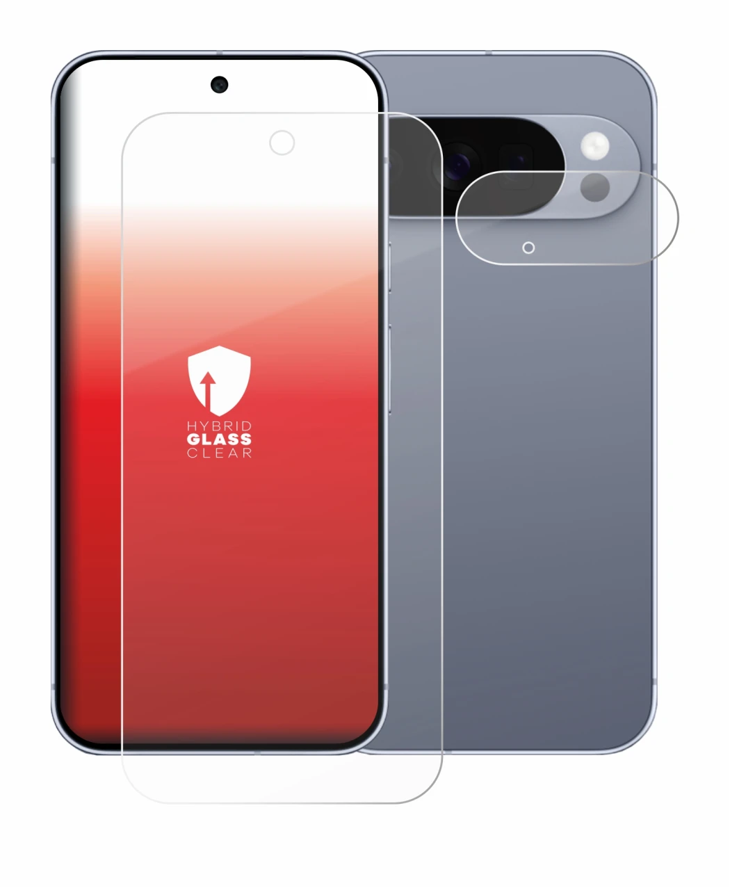 Imagen del dispositivo Google Pixel 10 Pro (Frontal+Cámara) con una amplia variedad de protectores de pantalla.