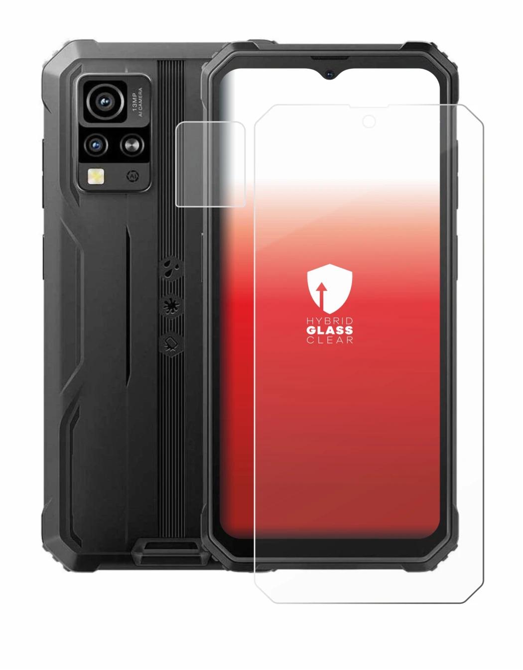 Imagen del dispositivo Blackview BV4800 (Frontal+Cámara) con una amplia variedad de protectores de pantalla.
