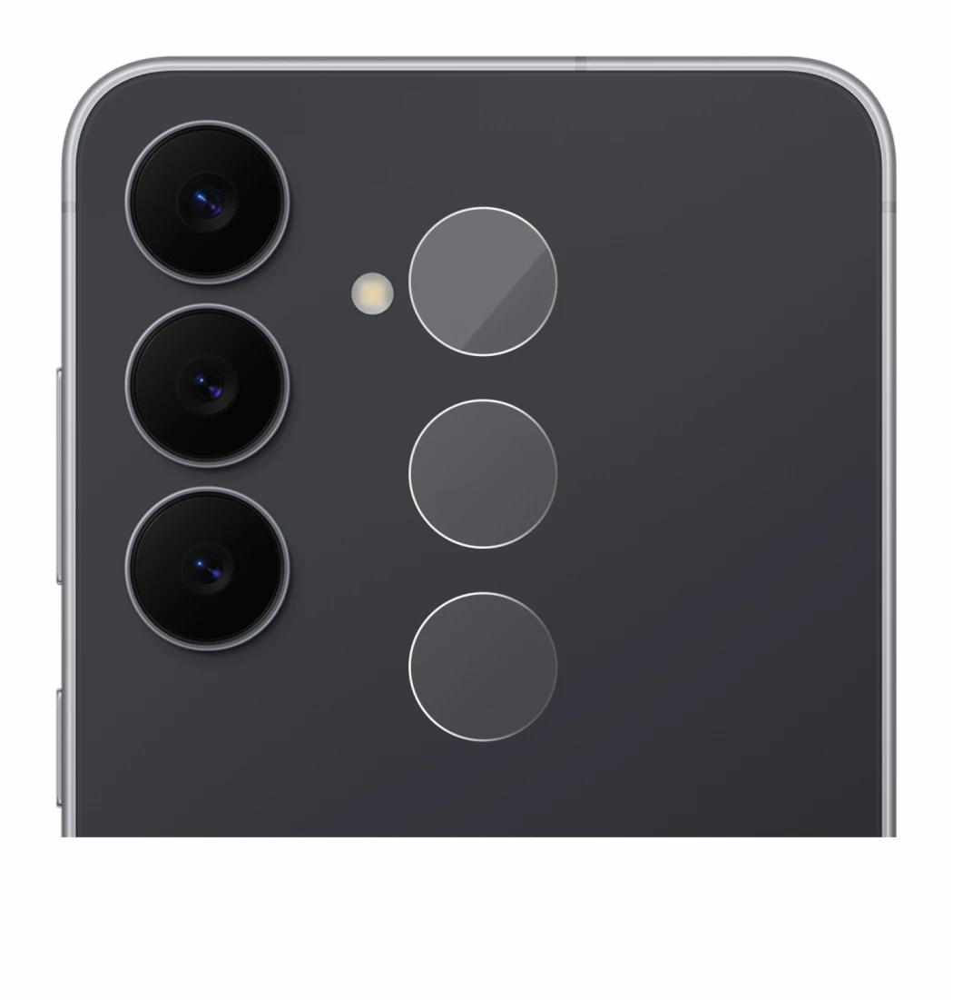 Imagen del dispositivo Samsung Galaxy S25 FE (SÓLO Cámara) con una amplia variedad de protectores de pantalla.