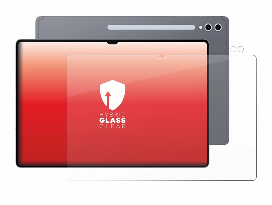 Imagen del dispositivo Samsung Galaxy Tab S10 Ultra (Frontal+Cámara) con una amplia variedad de protectores de pantalla.