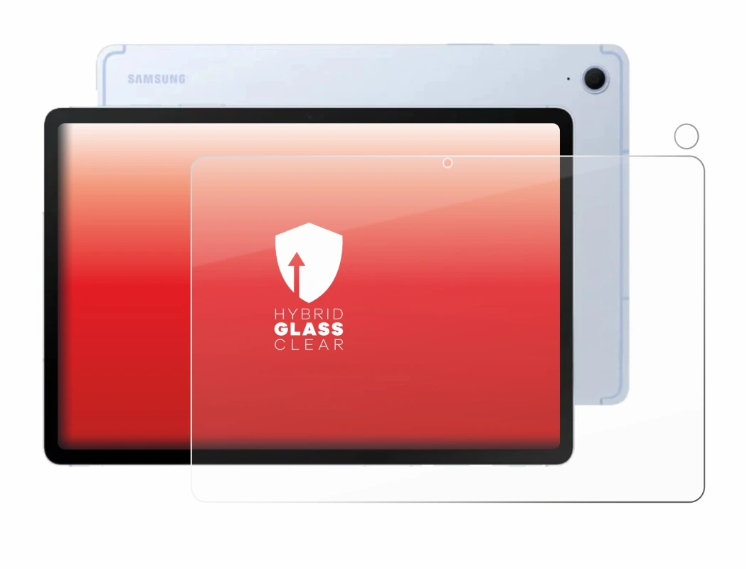 Imagen del dispositivo Samsung Galaxy Tab S10 FE (Frontal+Cámara) con una amplia variedad de protectores de pantalla.