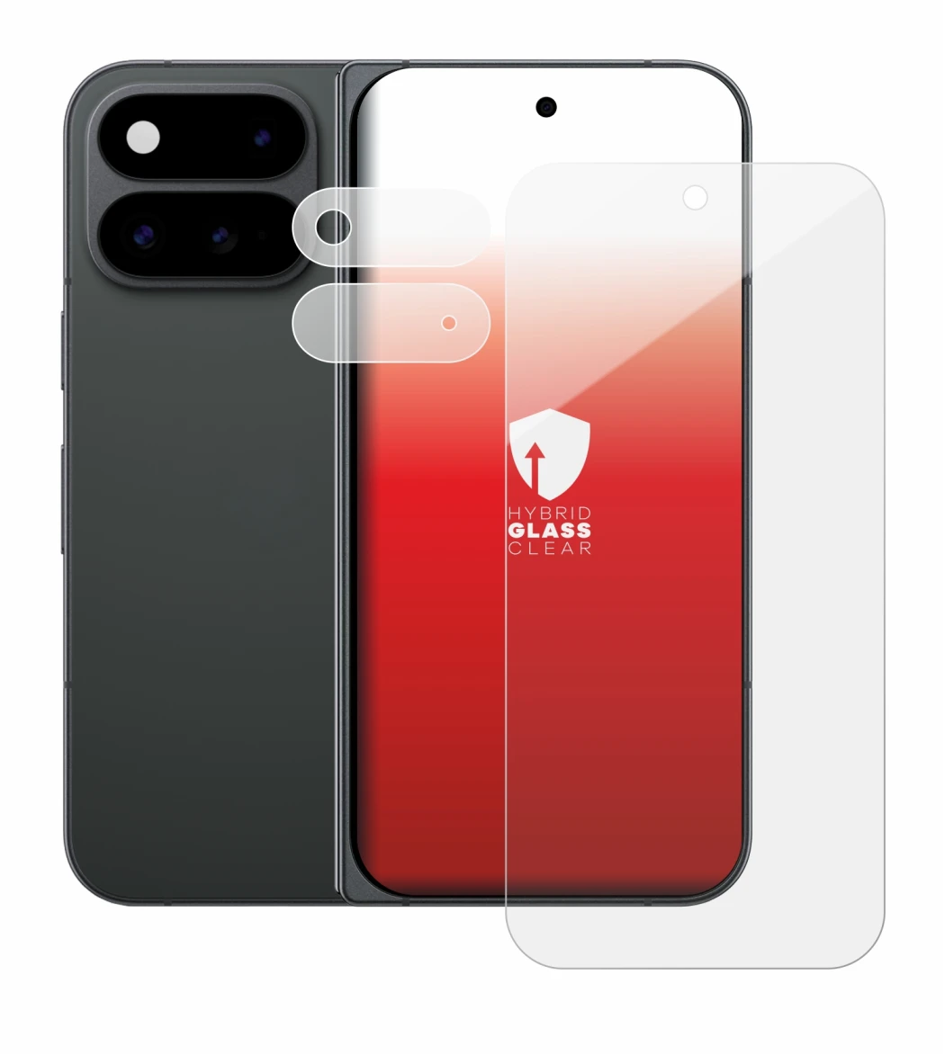Imagen del dispositivo Google Pixel 11 Pro Fold (Frontal+Cámara) con una amplia variedad de protectores de pantalla.