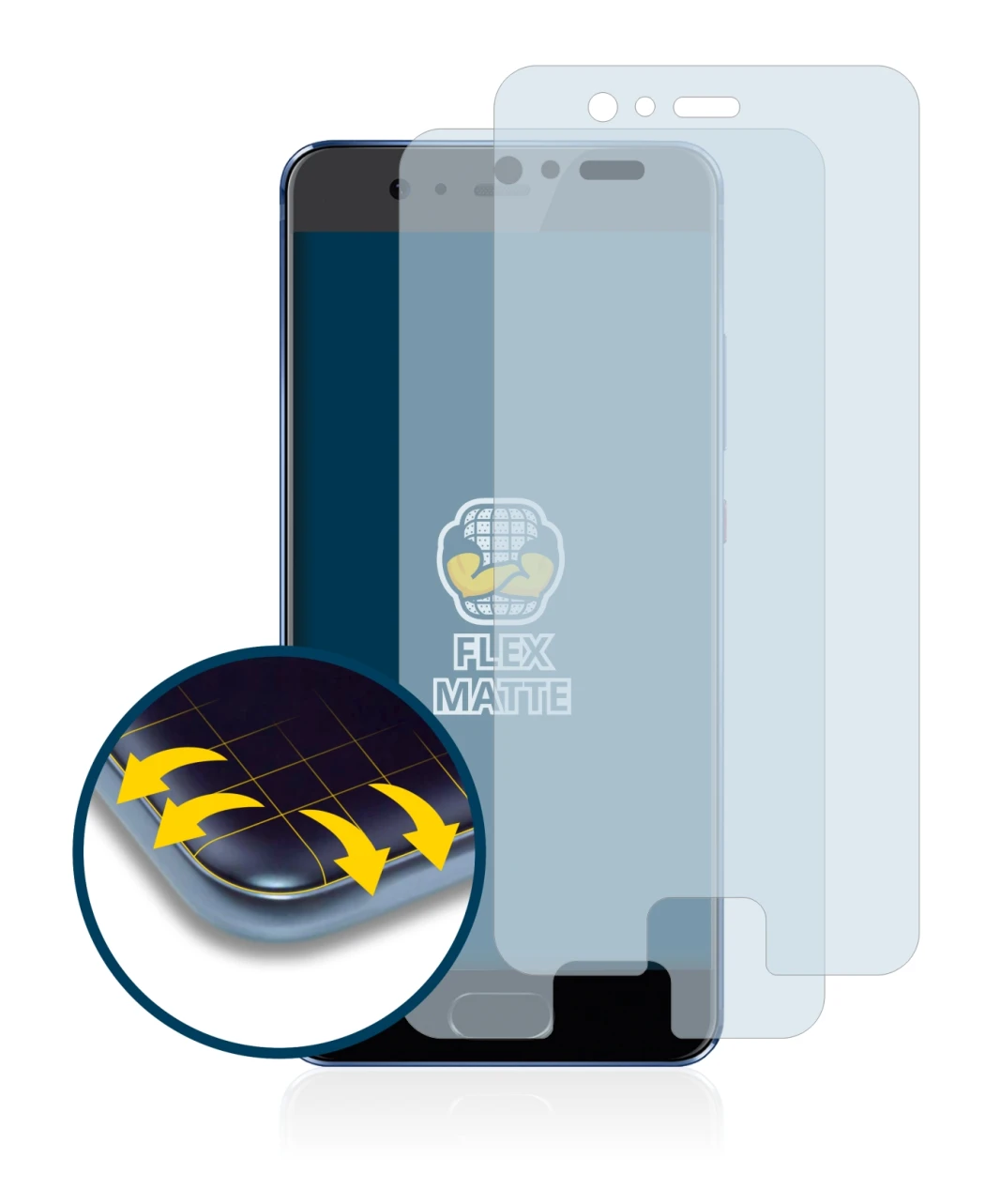 Imagen del dispositivo Huawei P10 con una amplia variedad de protectores de pantalla.