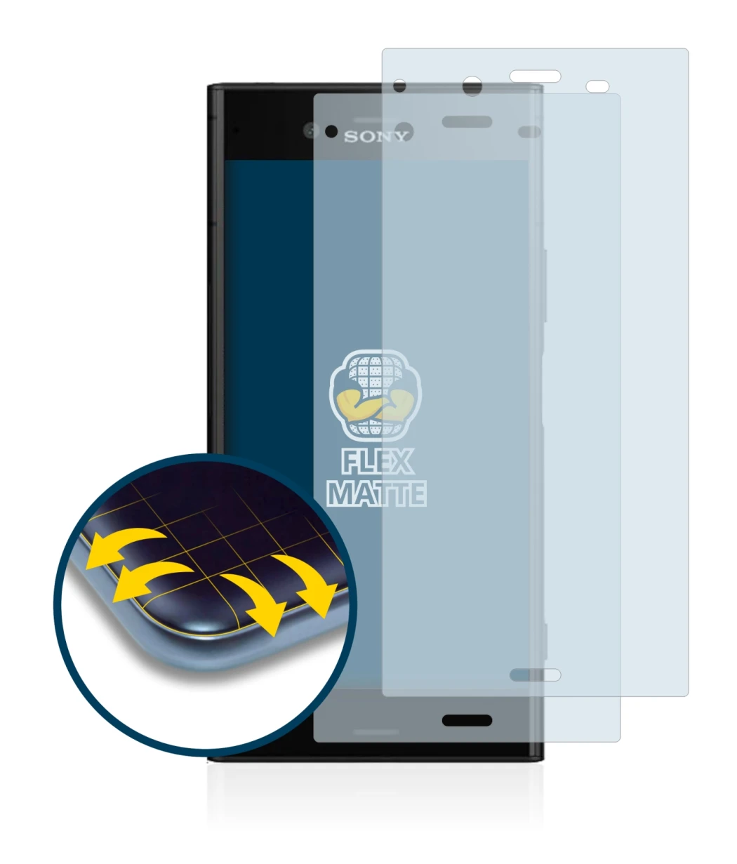 Imagen del dispositivo Sony Xperia XZ1 con una amplia variedad de protectores de pantalla.