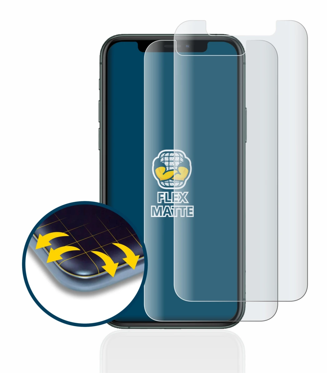 Imagen del dispositivo Apple iPhone 11 Pro con una amplia variedad de protectores de pantalla.