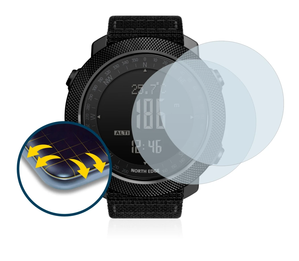 Imagen del dispositivo North Edge Apache con una amplia variedad de protectores de pantalla.