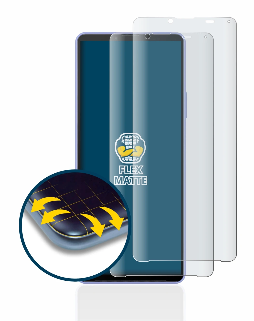 Imagen del dispositivo Sony Xperia 10 IV con una amplia variedad de protectores de pantalla.