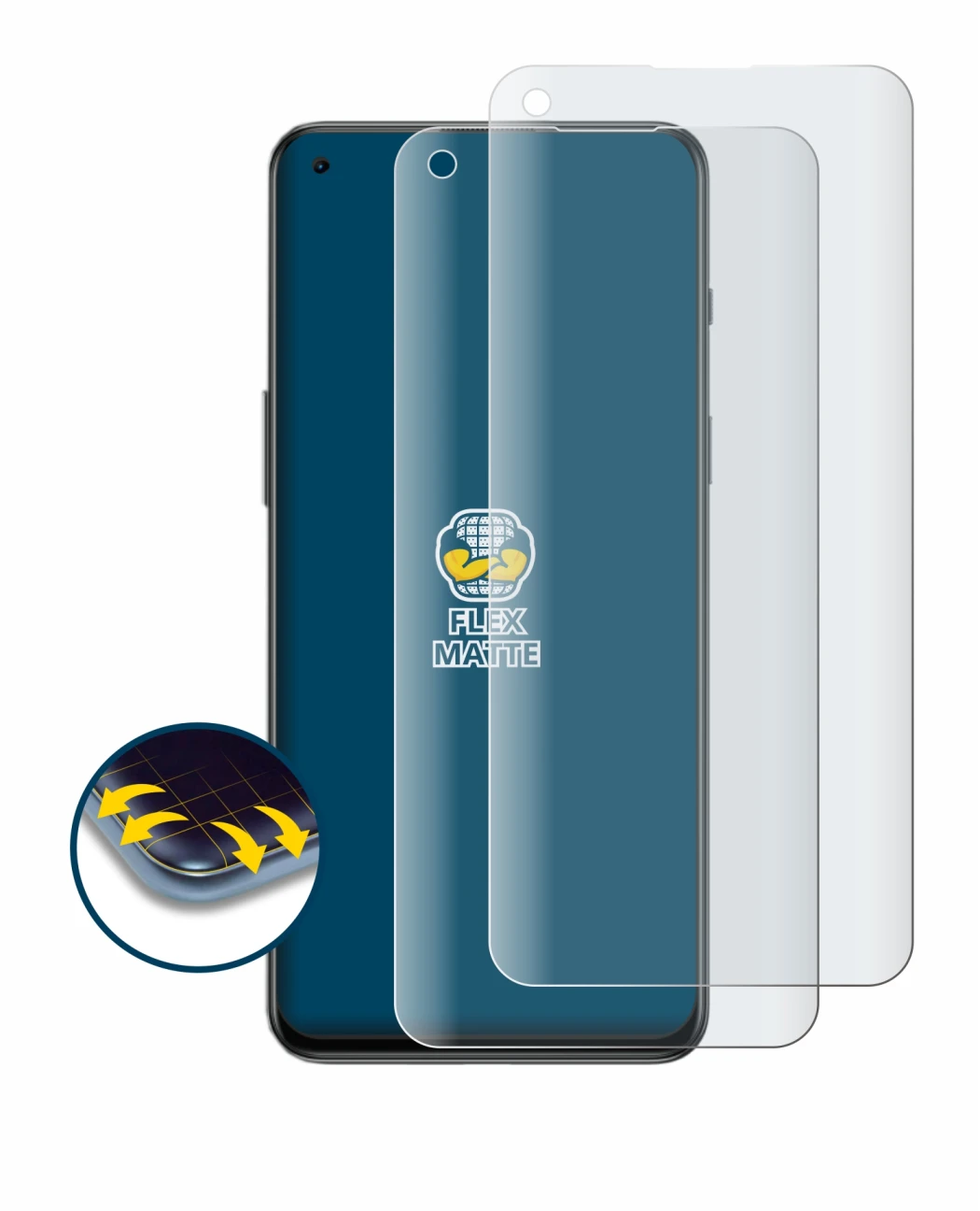 Imagen del dispositivo OnePlus Nord 2T 5G con una amplia variedad de protectores de pantalla.