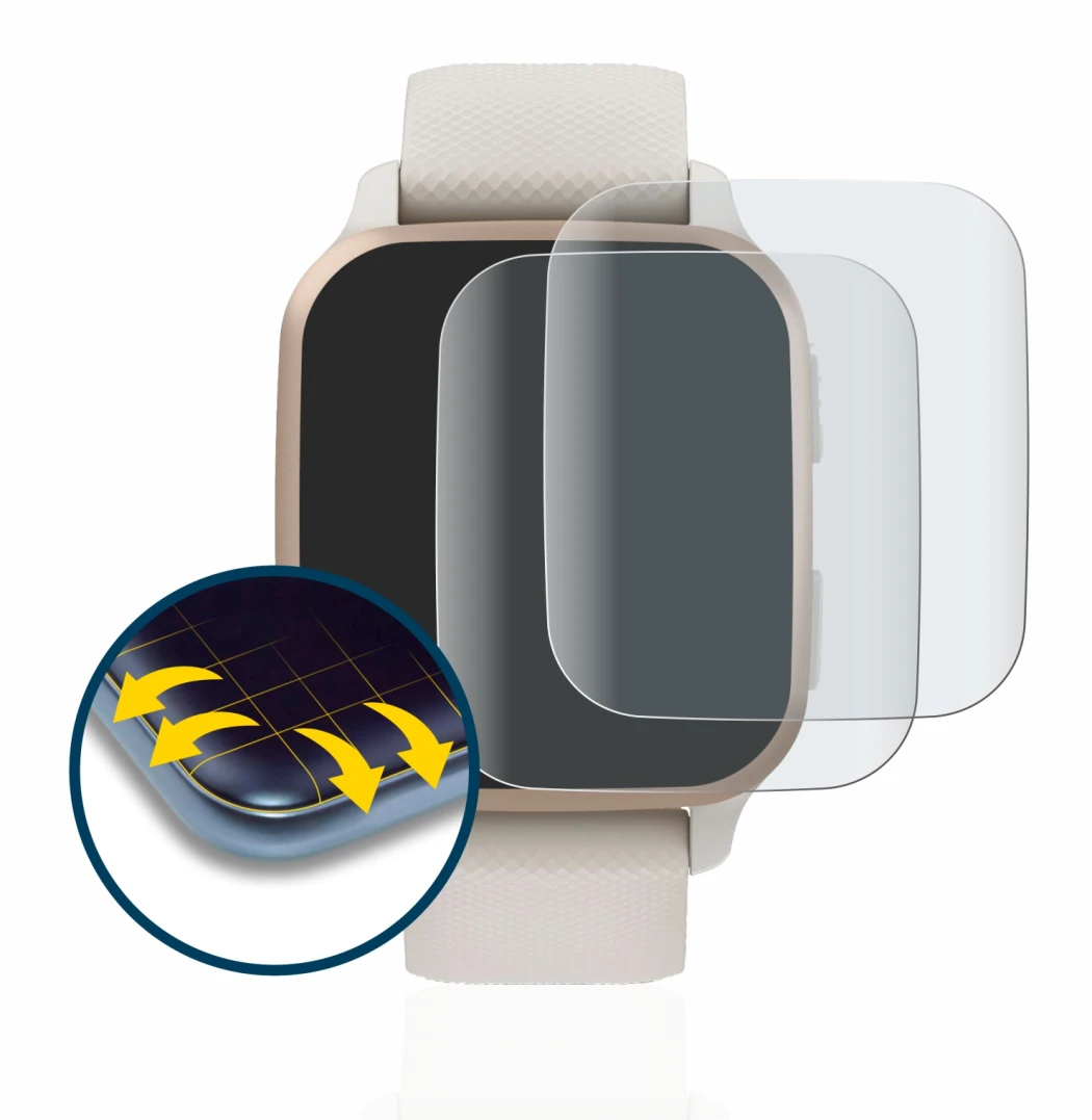 Imagen del dispositivo Garmin Venu Sq 2 Music con una amplia variedad de protectores de pantalla.