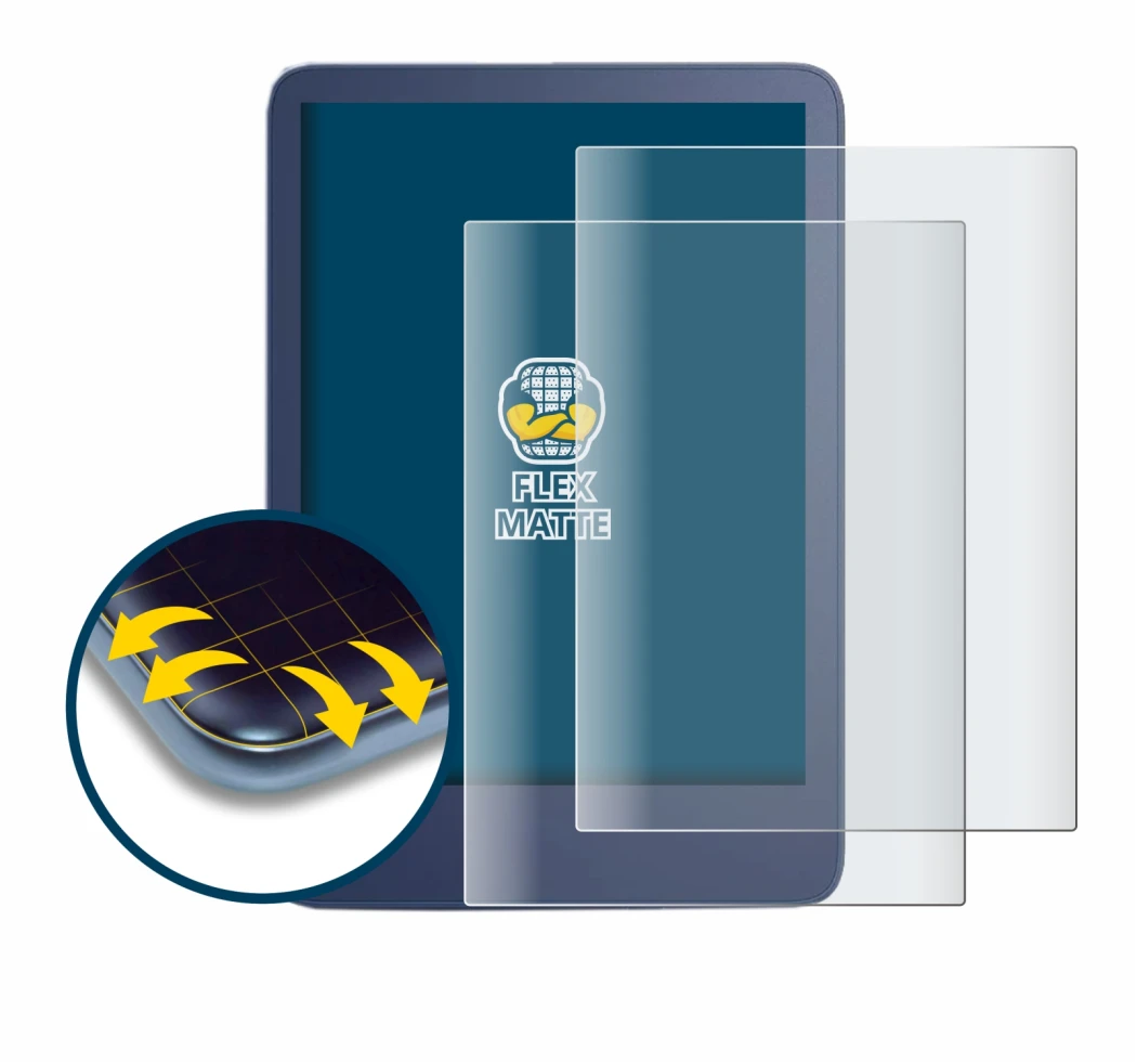Imagen del dispositivo Amazon Kindle Reader 2022 con una amplia variedad de protectores de pantalla.