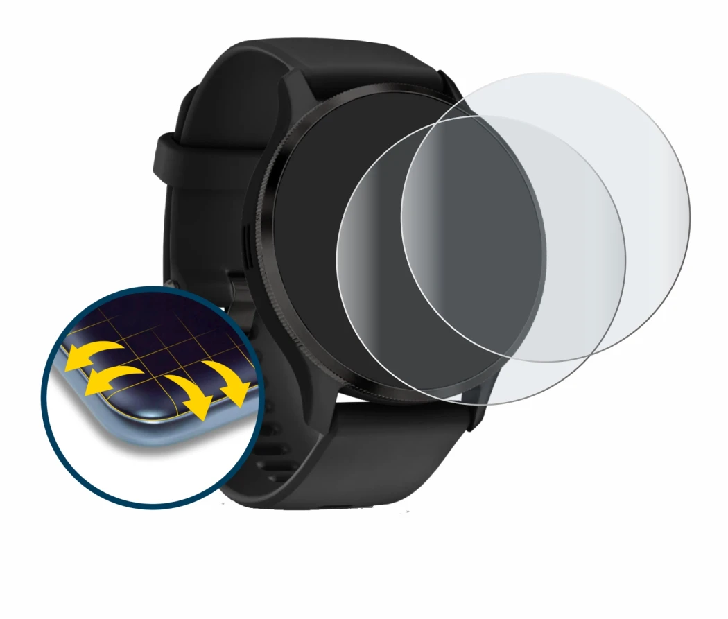 Imagen del dispositivo Garmin Venu 3 con una amplia variedad de protectores de pantalla.