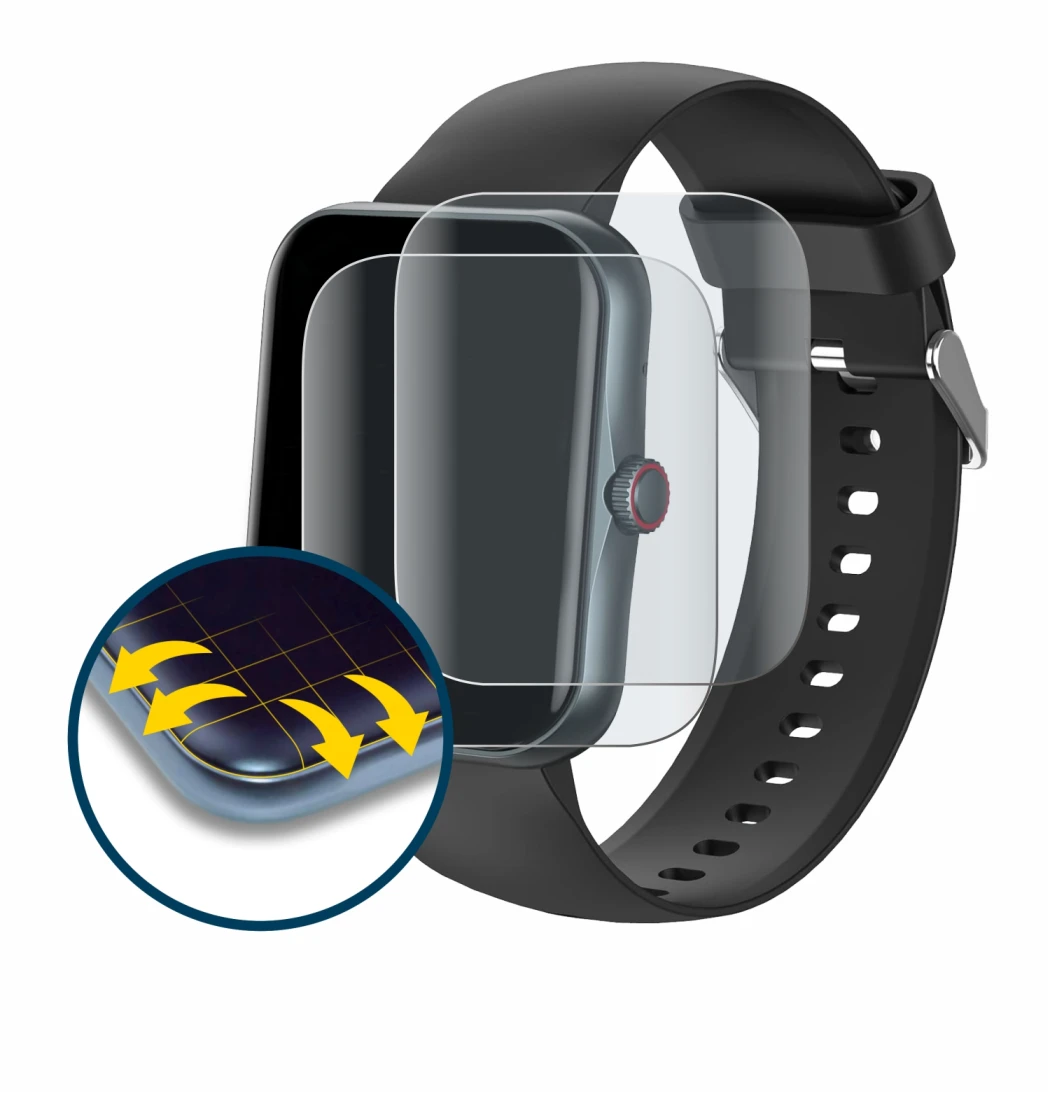 Imagen del dispositivo Pthtechus S80K con una amplia variedad de protectores de pantalla.