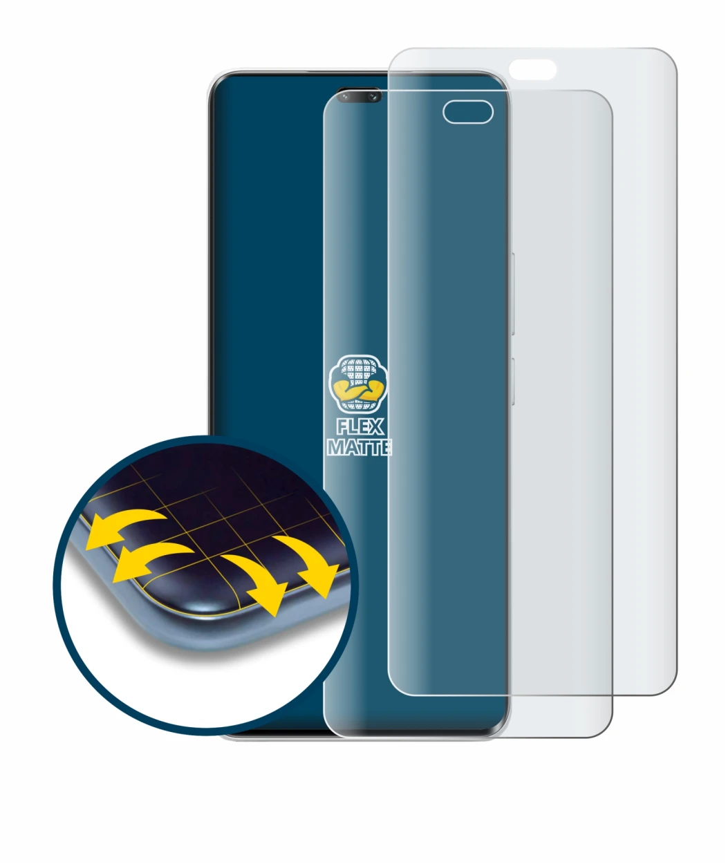 Imagen del dispositivo Honor 200 Pro con una amplia variedad de protectores de pantalla.