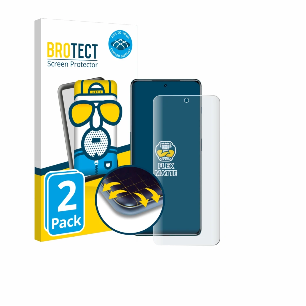 Parte frontal de un envase de producto con el logotipo de la marca BROTECT. Al lado se muestra el dispositivo OnePlus Ace 3 Pr