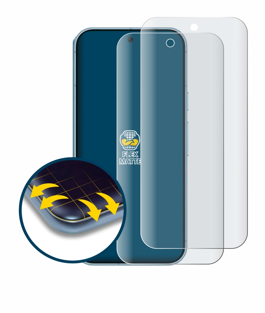 Imagen del dispositivo Google Pixel 9 Pro con una amplia variedad de protectores de pantalla.