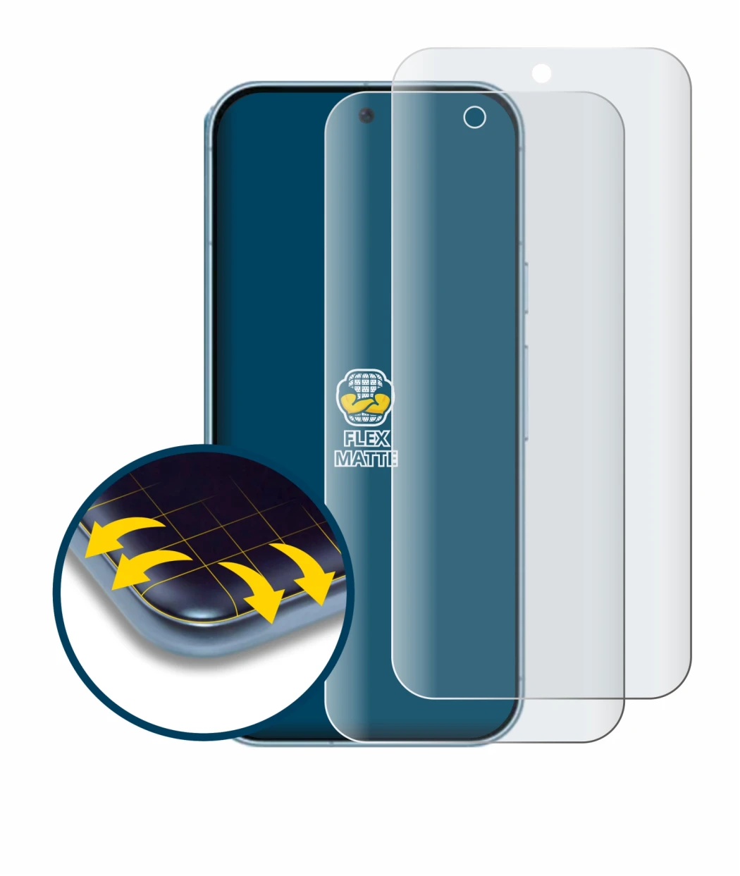 Imagen del dispositivo Google Pixel 9 Pro XL con una amplia variedad de protectores de pantalla.