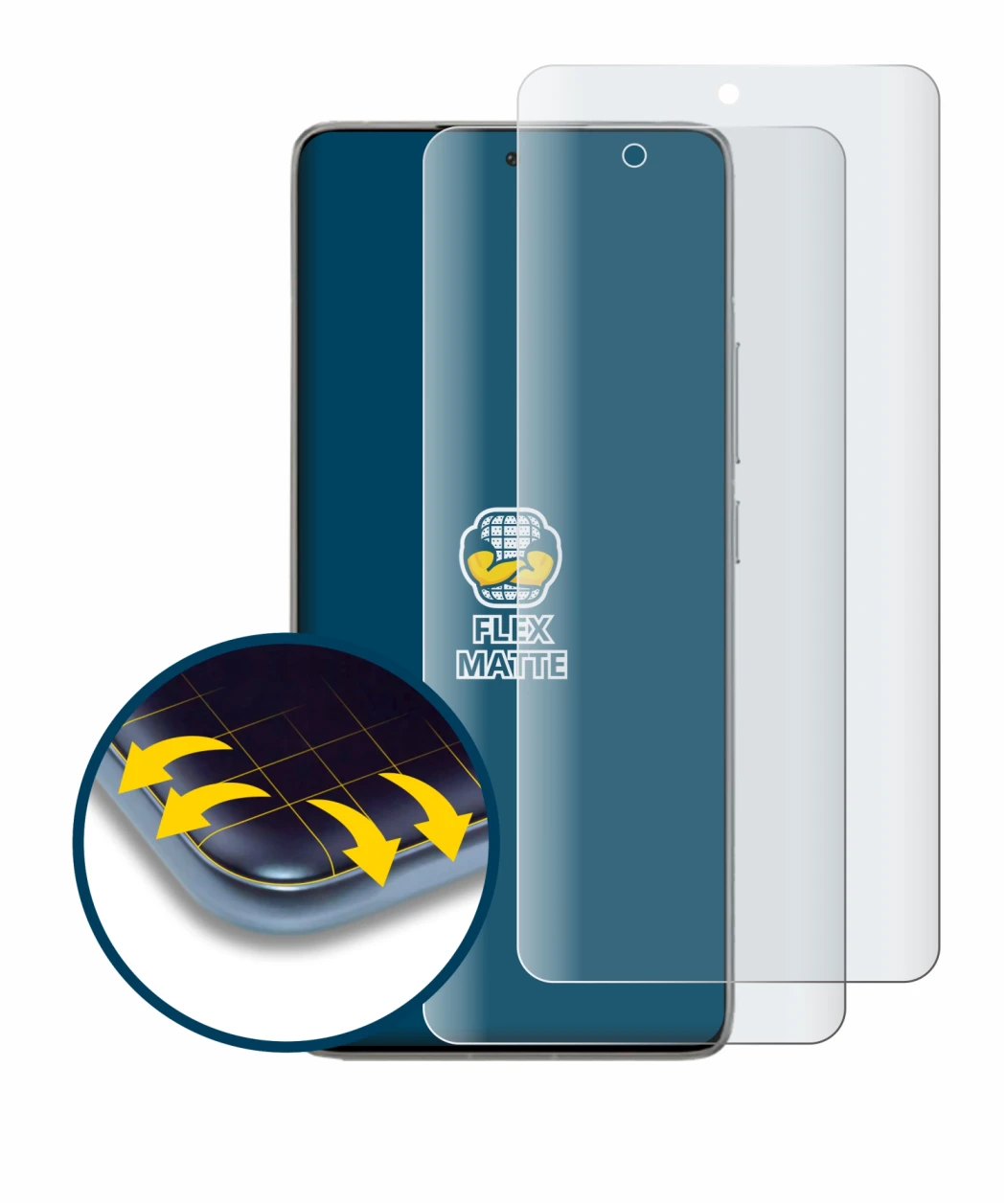 Imagen del dispositivo Xiaomi 14T con una amplia variedad de protectores de pantalla.