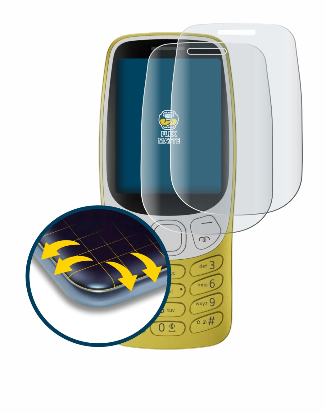Imagen del dispositivo Nokia 3210 con una amplia variedad de protectores de pantalla.