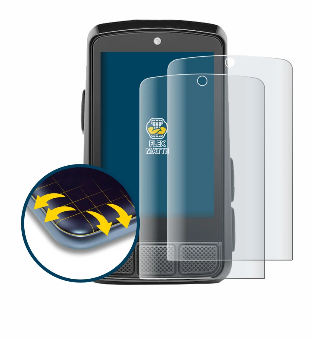 Imagen del dispositivo Wahoo Elemnt Bolt 3 con una amplia variedad de protectores de pantalla.