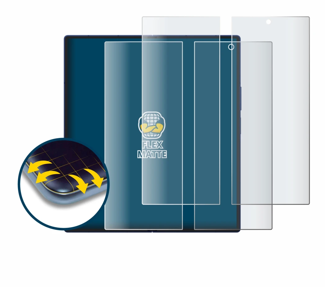 Imagen del dispositivo Samsung Galaxy Z Fold 7 (Pantalla interior) con una amplia variedad de protectores de pantalla.