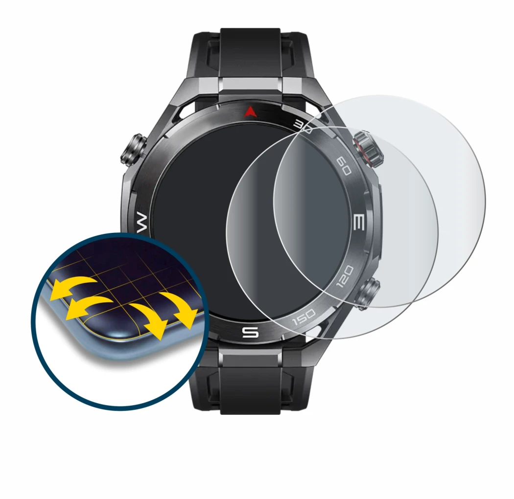 Imagen del dispositivo Huawei Watch Ultimate 2 Black con una amplia variedad de protectores de pantalla.