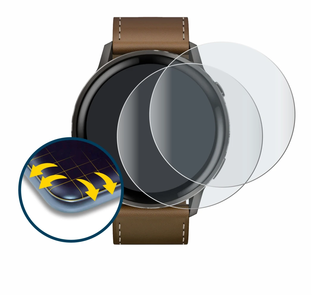 Imagen del dispositivo Garmin Venu 4 (45 mm) con una amplia variedad de protectores de pantalla.