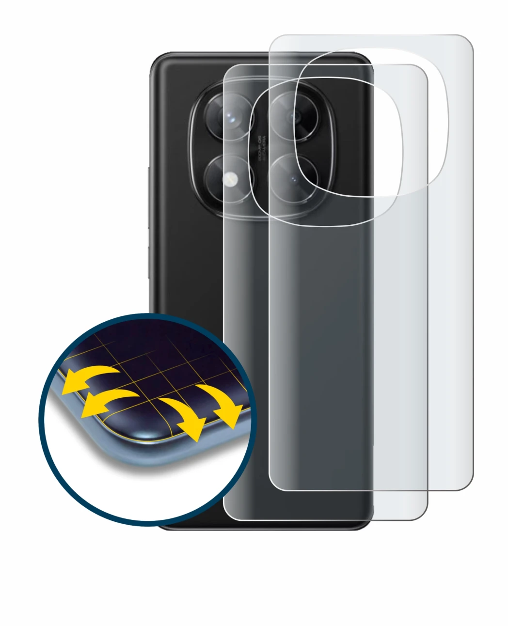 Imagen del dispositivo Xiaomi Redmi Note 14 Pro 4G (Trasero) con una amplia variedad de protectores de pantalla.