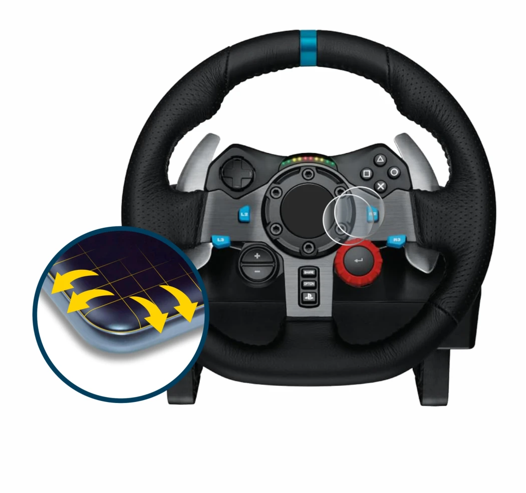 Imagen del dispositivo Logitech G29 Driving Force Gaming Volante de carreras con una amplia variedad de protectores de pantall