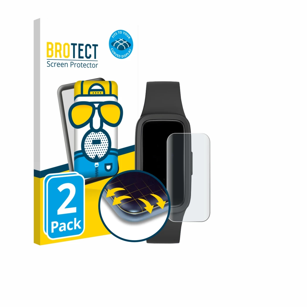 Parte frontal de un envase de producto con el logotipo de la marca BROTECT. Al lado se muestra el dispositivo Biggerfive Vigor