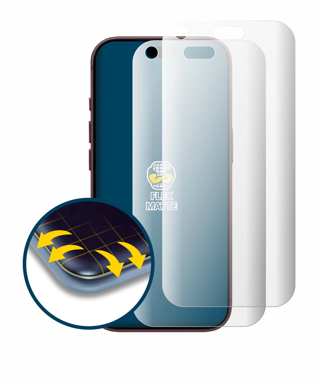Imagen del dispositivo Apple iPhone 18 Pro con una amplia variedad de protectores de pantalla.