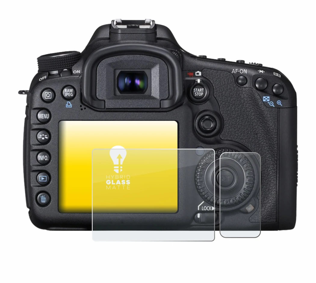 Imagen del dispositivo Canon EOS 7D con una amplia variedad de protectores de pantalla.