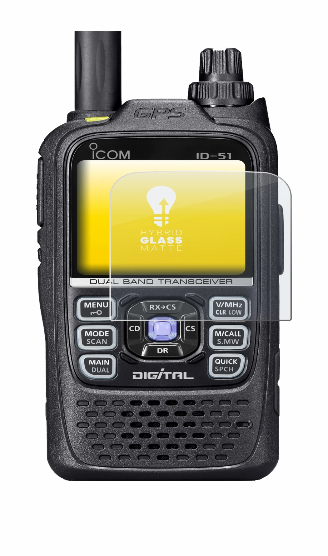 Imagen del dispositivo Icom ID-51 con una amplia variedad de protectores de pantalla.