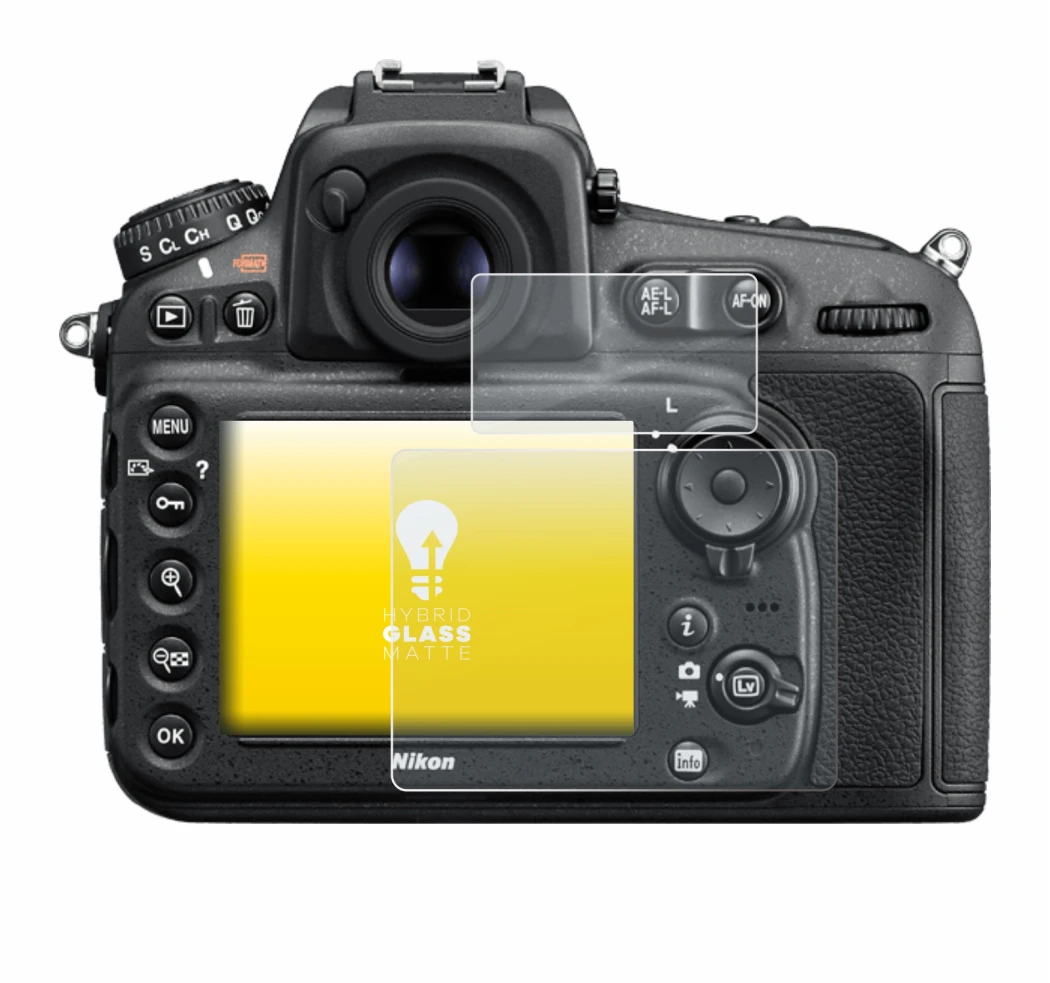 Imagen del dispositivo Nikon D810 con una amplia variedad de protectores de pantalla.