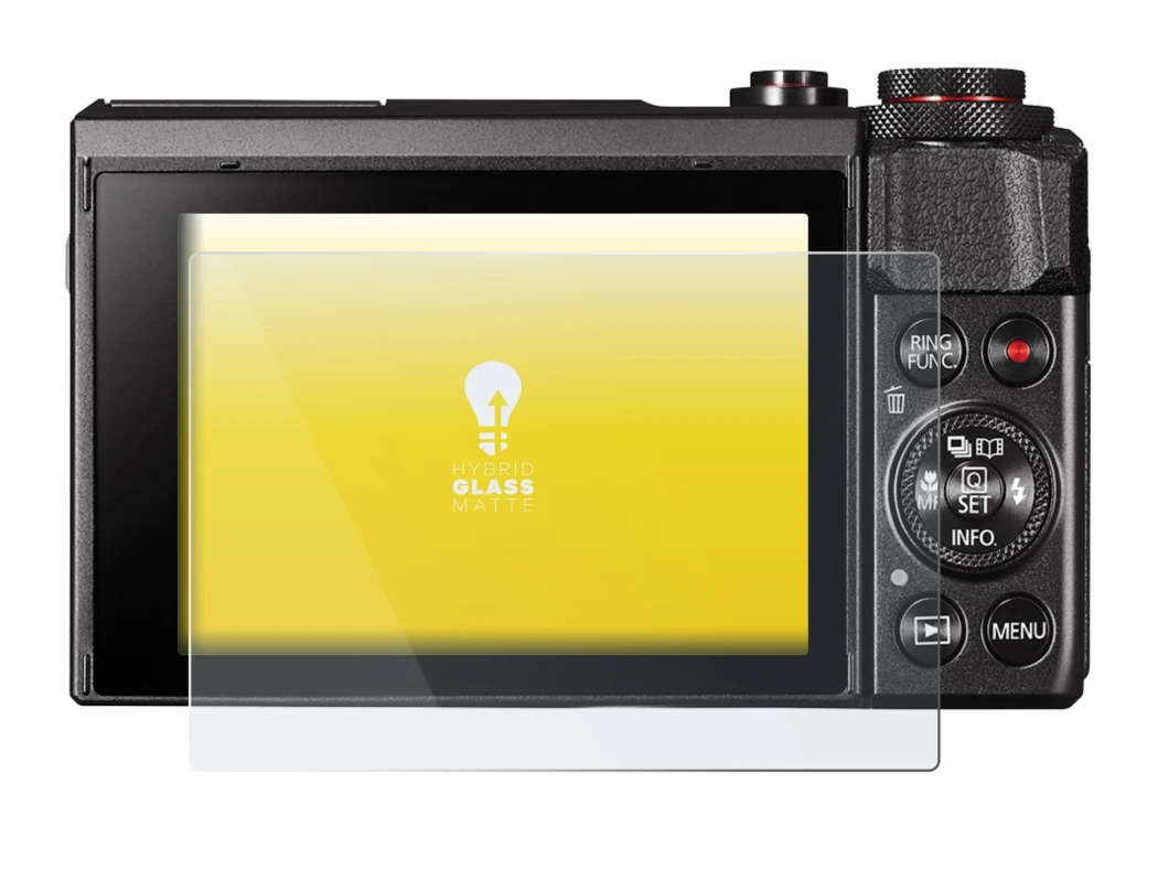 Imagen del dispositivo Canon PowerShot G7 X Mark II con una amplia variedad de protectores de pantalla.