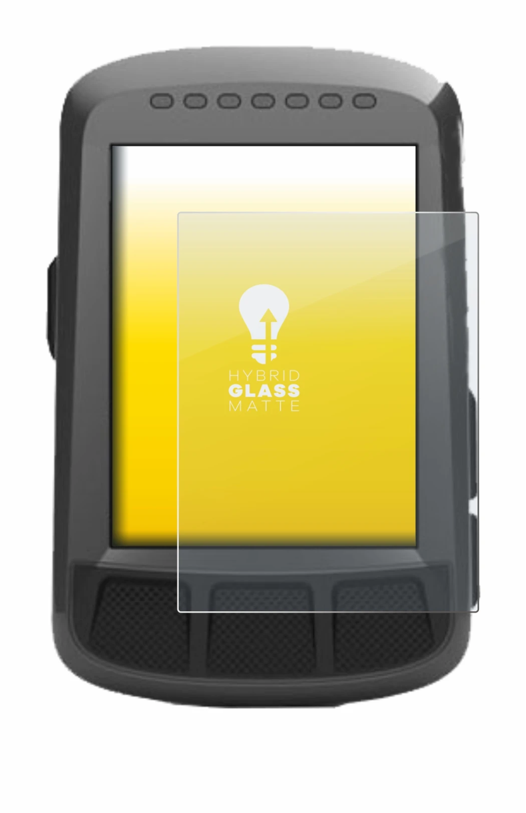 Imagen del dispositivo Wahoo Elemnt Bolt GPS con una amplia variedad de protectores de pantalla.