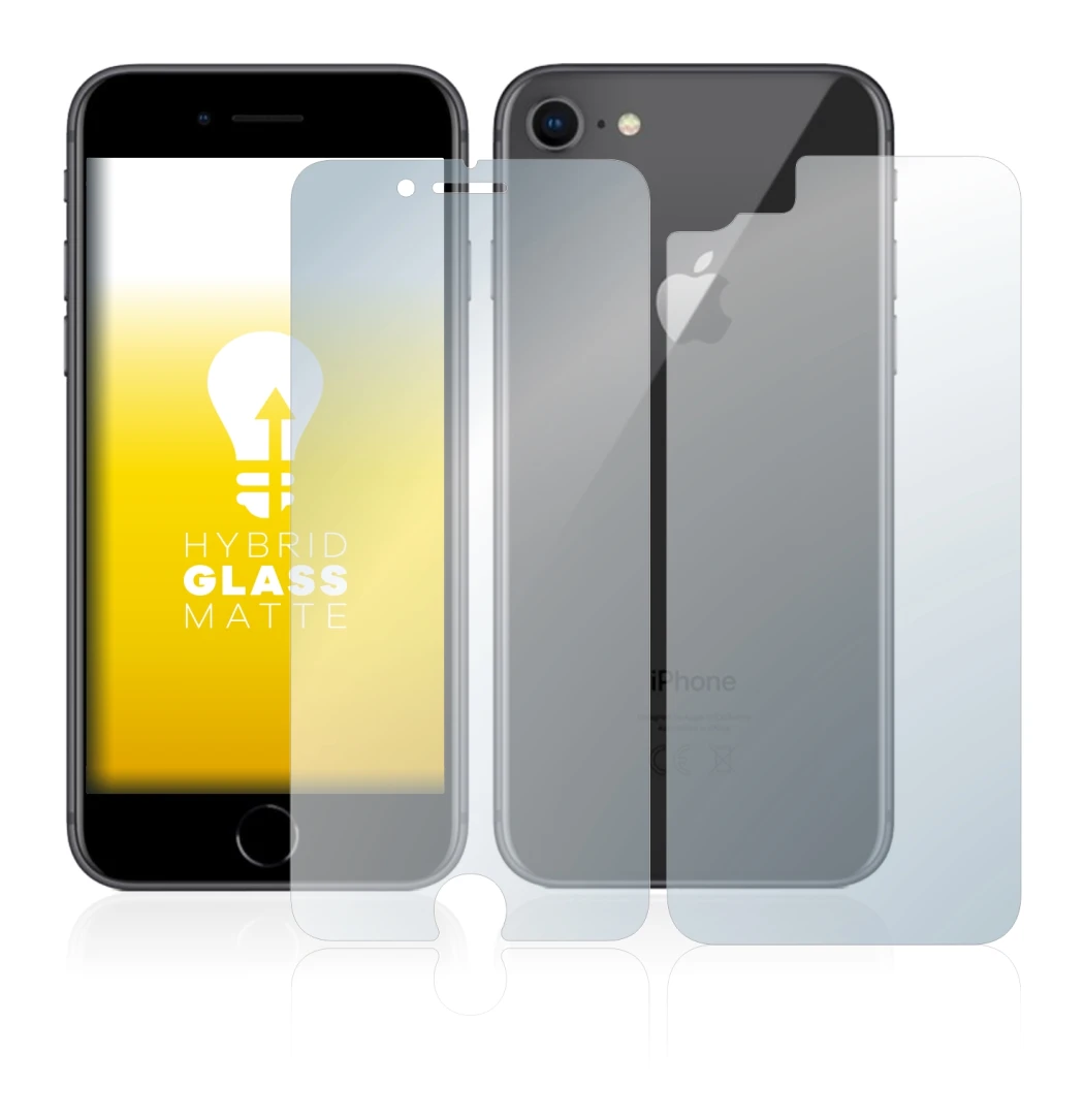 Imagen del dispositivo Apple iPhone 8 (Frontal+Trasero) con una amplia variedad de protectores de pantalla.