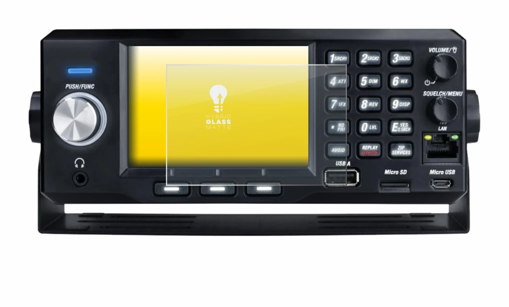 Imagen del dispositivo Uniden SDS200E con una amplia variedad de protectores de pantalla.